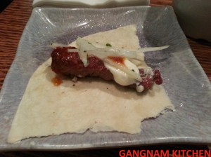 Charcoal BBQ Lamb Wrap (양구이 쌈)
