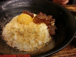 Shrimp marinaded in Soy Sacue mixed with Rice (새우장 비빔밥)