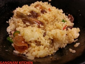 Shrimp marinaded in Soy Sacue mixed with Rice, Detail (새우장 비빔밥)