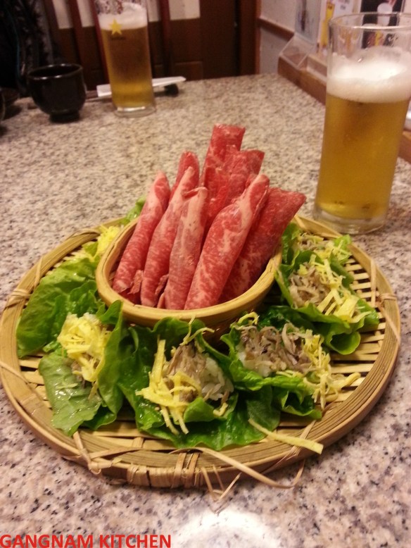 Beef with Lettuce Wrap (쌈밥)